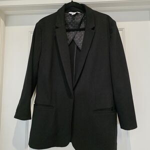 Old Navy Black Single-Button Notch Lapel Blazer